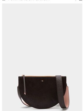 PG Black Half-Moon Crossbody Bag